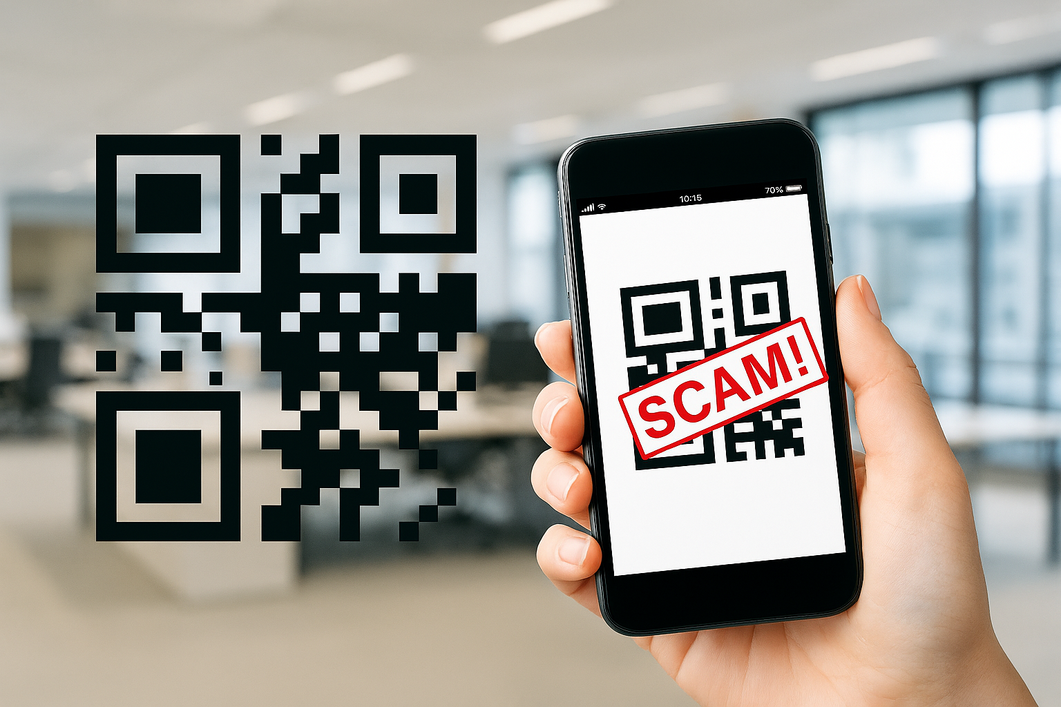 Beeld bij QR-code phishing; een groeiende dreiging voor Nederlandse bedrijven